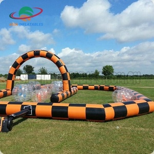 Mobile go cart piccola pista pista gonfiabile all'aperto giochi interattivi - Product Image 3