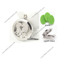 En acier inoxydable médaillon amour huile essentielle arôme diffuseur médaillon pendentif collier