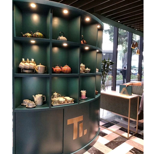 LUX-Mostrador de exhibición para tienda de té, diseño de Interior personalizado, moderno, con burbujas de leche - Product Image 1