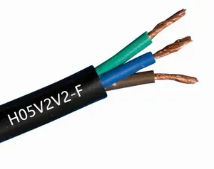 לשלם מאוחר יותר H05V2V2-F 3x1.5mm2 300/500V PVC גמיש כוח כבל