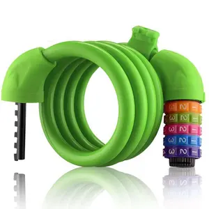 Inbike — verrouillage de câble combinaison de couleurs, 5 chiffres, haute sécurité, pour vélo de route, cyclisme tout terrain, verrouillage de câble