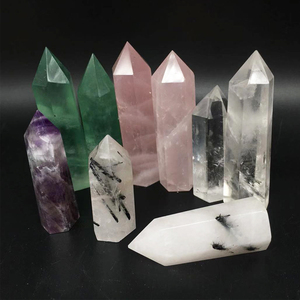 Piedras de Amatista Natural y Cuarzo Rosa, Obelisco, Varita de Cristal, Cristal en Punta, Piedras Semipreciosas Curativas para Cristales y Piedras - Product Image 3
