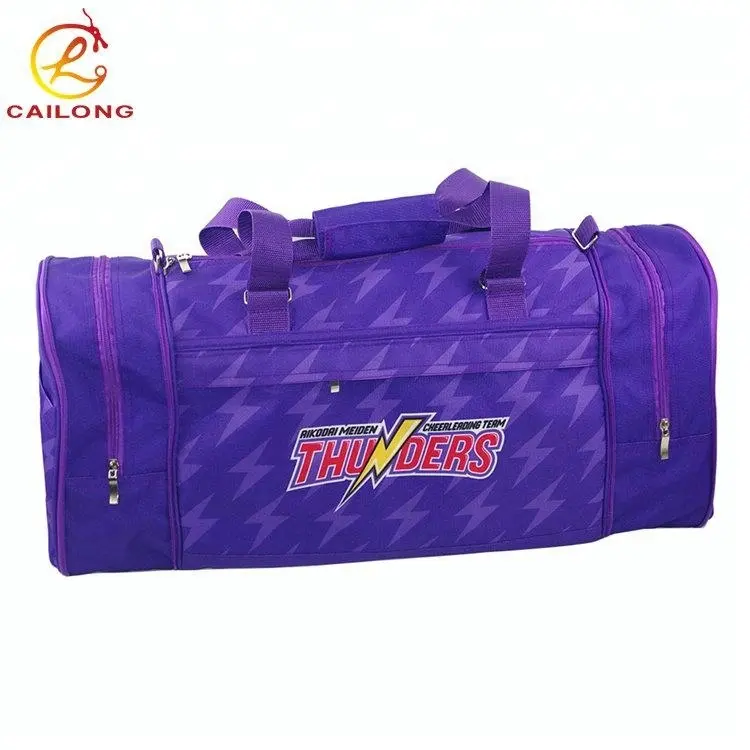 Grande capacité polyester violet sport hommes sac de sport