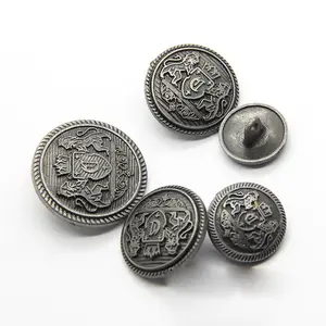 Overcoat Button Antique Silver Lions Metal Button Suit Buttons 18mm-25mm