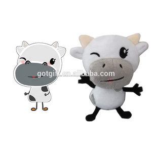 2019 de peluche animales de dibujos animados de la vaca de peluche de felpa de juguete en venta - Product Image 5
