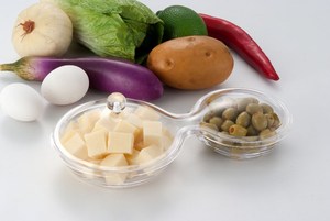 ถาดอะคริลิคสำหรับตกแต่งผลไม้แบบ2ทางดีไซน์แบบไทชิ - Product Image 3