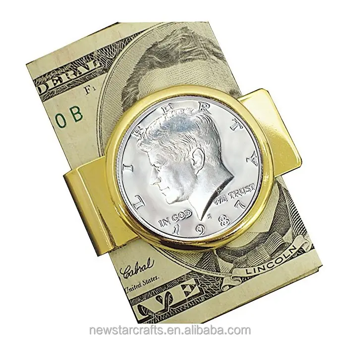 High Quality Gold Plated Liberty Coin Money Clip