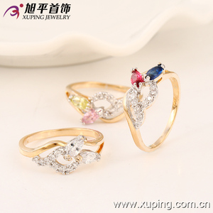 Klv — bague en <span class=keywords><strong>or</strong></span> <span class=keywords><strong>plaqué</strong></span> et cristal pour femmes, bijou multicolore à la mode, de haute qualité, 13014 - Product Image 5