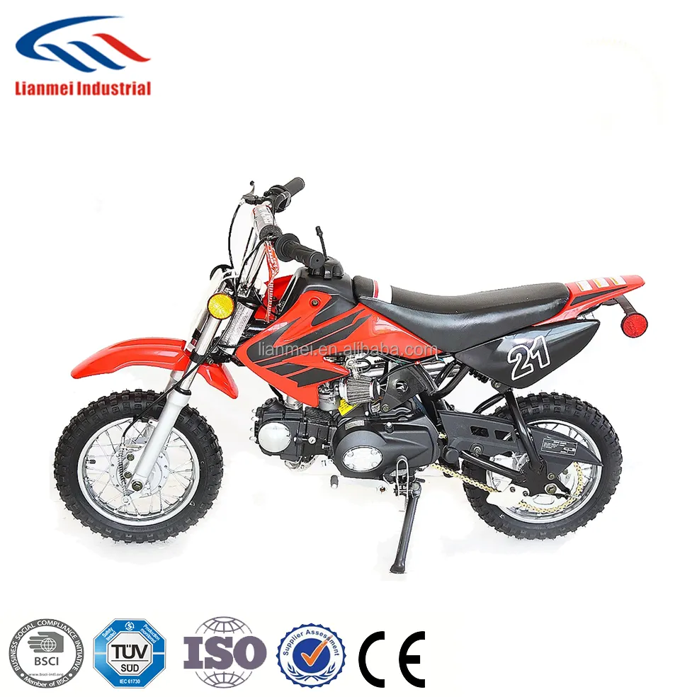 Motocicleta de gás 50cc para crianças, motocicleta elétrica 50cc