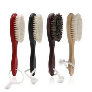 Brosse de toilettage pour hommes, brosse douce, poils de cheval naturels, manche en <span class=keywords><strong>bois</strong></span>, rasage - Product Image 1