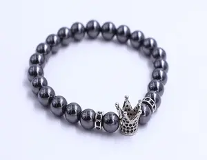 Chine Meilleurs Sites de Gros 316 brighton bijoux en gros Baed bracelet Hommes Couronne Forme Dames Bracelet En Acier Inoxydable