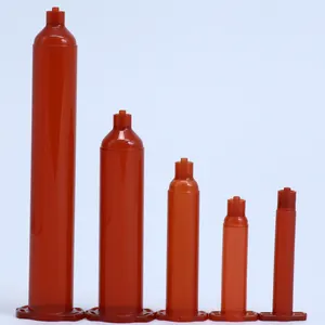 Industrial US Type 3cc 5cc 10cc 30cc 55cc Amber Glue Applicator Lure Lock Fluid Dispensing Syringe Barrel