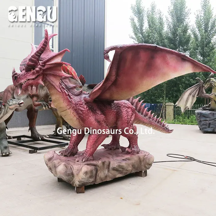 Familie Decoratie Levensgrote Dragon Standbeeld Te Koop