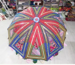 다채로운 태양 비치 파라솔 빈티지 정원 우산