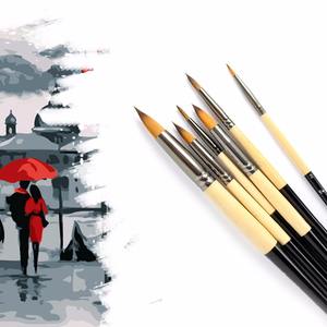 TOP Qualité usine personnalisée prix de gros manche en bois noir <span class=keywords><strong>kolinsky</strong></span> zibeline <span class=keywords><strong>pinceau</strong></span> <span class=keywords><strong>aquarelle</strong></span> pinceaux d'artiste - Product Image 4