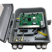 8 Port LAN 10/100Mbps IP65 Tahan Cuaca Luar Ruangan Reverse POE Single Mode Fiber Optik EPON ONU Bersertifikasi CE RoHS FCC FTTH 4KV