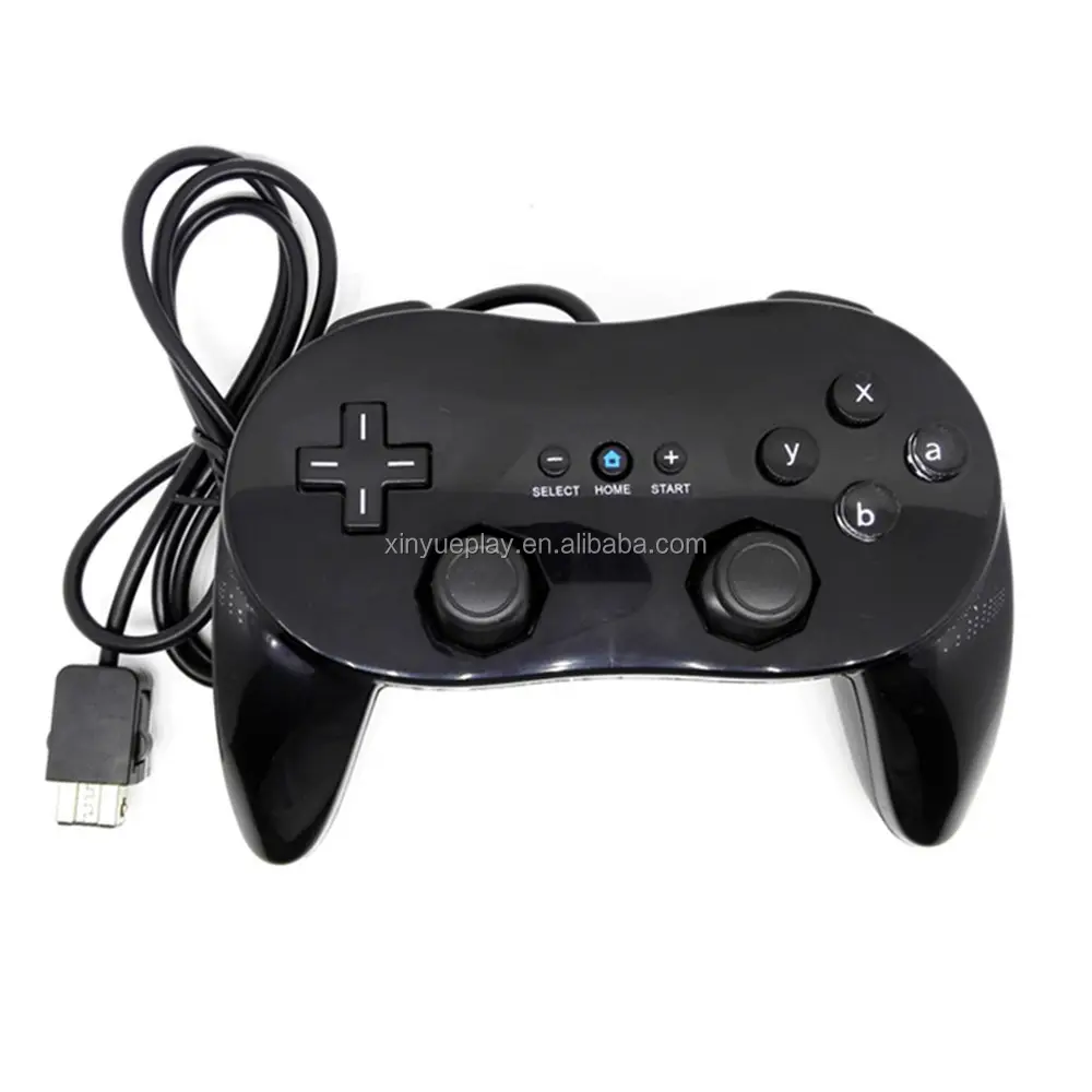 Pour Nintendo Wii Wii U Noir Manette Classique Pro