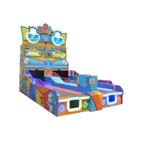 Mini máquina de juego de bolos para niños, funciona con monedas