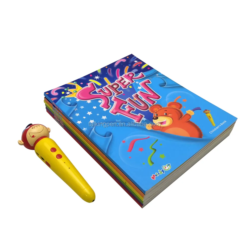 Super Fun Multifunctional English Reading Book Kids Voice Recorder Talking Pen Book for Kids Learn English Phonics