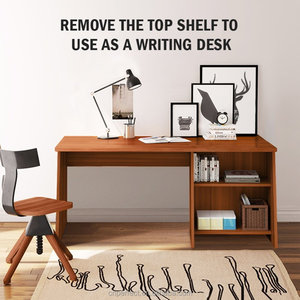 Bàn Viết Bằng Gỗ Bàn Học Workstation Home <span class=keywords><strong>Office</strong></span> Tủ Sách Có Thể Điều Chỉnh Thiết Kế Bàn Máy Tính Có Kệ - Product Image 3