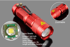 Linterna LED de enfoque con zoom, 365nm, UV, 3W, luz púrpura - Product Image 2