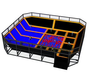 Parc de trampolines rectangulaires géants d'intérieur Cheer Amusement - Product Image 1