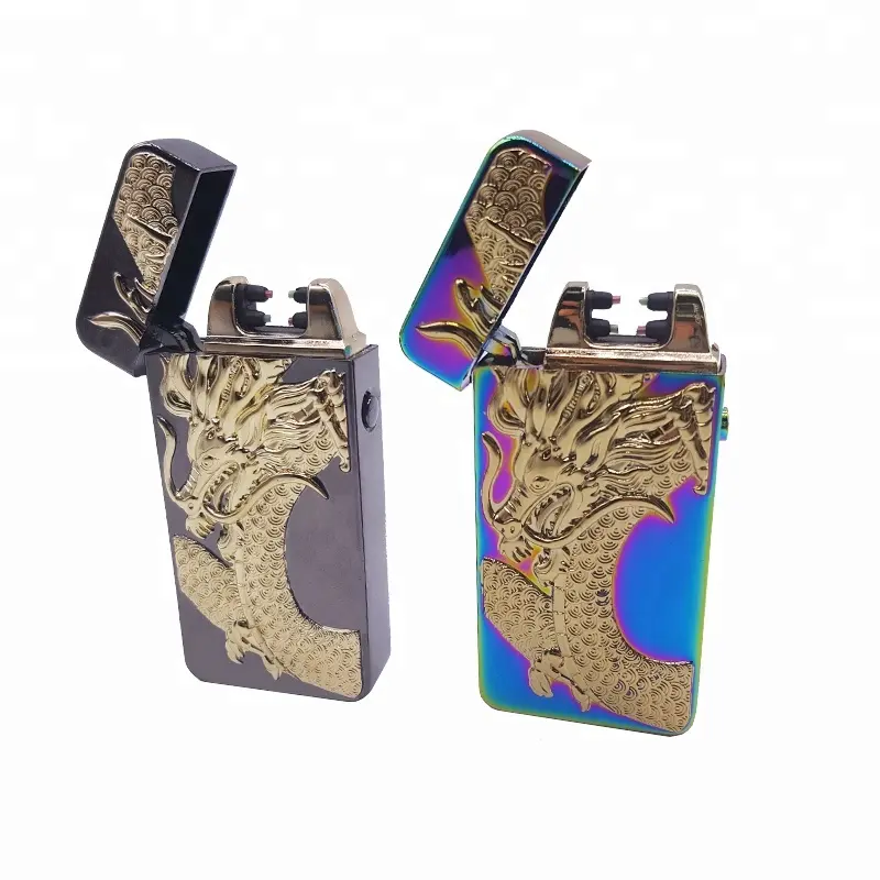 FR-603 Rechargeable Electronic USB Lighter With raised Dragon, Eagle, Scorpion, Phoenix
