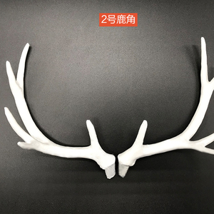 قرون غزلان بيضاء اصطناعية لديكور المنزل ومواد الحفلات والأعمال اليدوية - Product Image 6