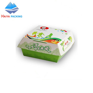 Dongguan fábrica de papel de hamburguesa de embalaje de alimentos de lucn caja de hamburguesas - Product Image 2