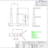 Conector Pogo Pin de Latón de 3 Pines con Distancia entre Ejes de 2.5mm, con Resorte, para PCB, Chapado en Oro, Personalizado