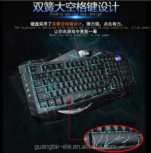 Gaming Teclado Mecánico Anti-ghosting con cable Luminoso teclado para juegos mecánicos con Interruptor Azul Rojo Negro Backli - Product Image 4