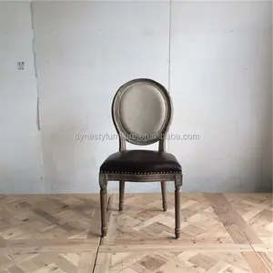 Mobiliário de salão vintage estilo francês, cadeira de jantar de madeira