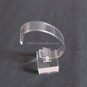 可立即发货 亚克力透明 黑色 白色 PC 塑料手表展示 <span class=keywords><strong>C</strong></span> 形环支架 适用于单只手表 可定制 - Product Image 5