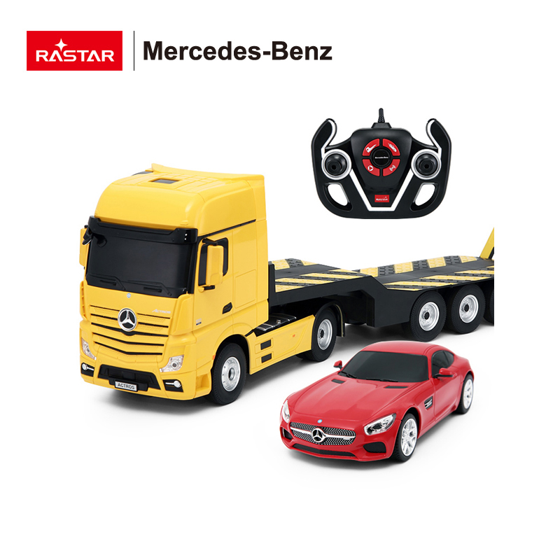 KYOSHOラジコンとMercedes-Benz ACTROSラジコン Электрическая игрушка RASTAR Mercedes Benz Actros 1:26 для детей