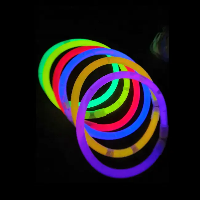 customized glow sticks bracelet light up 8'' glow bracelet supplier for party