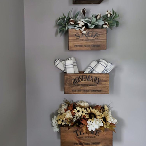 Ensemble de 3 jardinières <span class=keywords><strong>en</strong></span> <span class=keywords><strong>bois</strong></span> rustique pour herbes, style vintage, caisses <span class=keywords><strong>en</strong></span> <span class=keywords><strong>bois</strong></span> décoratives, contenants de rangement pour la maison, la cuisine et le <span class=keywords><strong>jardin</strong></span> - Product Image 2