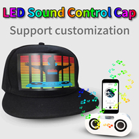 EL Light up-Gorra luminosa para fiesta, luz led activada por sonido