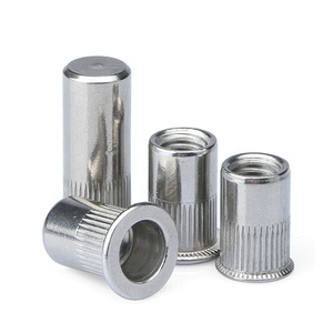 A2 A4 Stainless Steel Thread Insert Flat Head Round Body Close End Blind <strong>Rivet</strong> <strong>Nut</strong> - Product Image 2