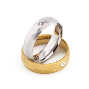 2022 Latest Gold <strong>Silver</strong> Color <strong>Men's</strong> Women'<strong>s</strong> Diamond Stainless Steel Couple Finger <strong>Ring</strong> - Product Image 5