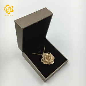 Creativo Regalo per una persona speciale il 24 K Oro eternity pendente Del Fiore della rosa con confezione regalo