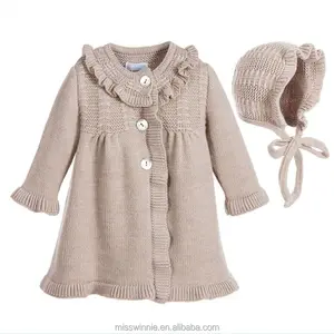 새로운 디자이너 브랜드 유럽 어린이 여자 겨울 스웨터 드레스 패션 소녀 스웨터 후드