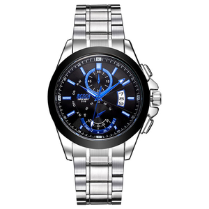 <span class=keywords><strong>BOSCK</strong></span> นาฬิกาควอตซ์ของผู้ชาย,นาฬิกาออโต้ Montre ทนทานต่อน้ำทำจากสเตนเลสสตีลลำลองแนวธุรกิจปี3116 - Product Image 3