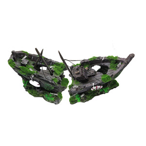 Grote <span class=keywords><strong>Aquarium</strong></span> Decoratie, <span class=keywords><strong>Aquarium</strong></span> Ornamenten Schipbreuk Decor Voor Zoetwater Zoutwater Tanks - Product Image 3