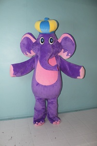 ¡Caliente! <span class=keywords><strong>Disfraz</strong></span> de Mascota de <span class=keywords><strong>Elefante</strong></span> Morado para Adultos para Fiesta de Circo - Product Image 3