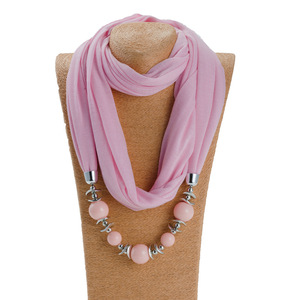 Özel Boncuk Kolye Atkısı Kadın Şal Uzun Eşarp Kolye Kolye Takı - Product Image 2