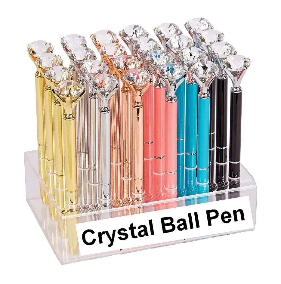Corea originalità penna di cristallo diamante nero firma penna stilografica cancelleria stile semplice penna diamante