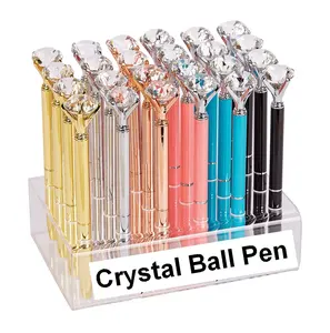 Korea originaliteit Diamant kristal pen zwart handtekening vulpen briefpapier eenvoudige stijl diamant pen