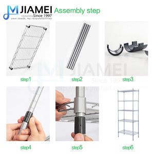 JIAMEI-estante de almacenamiento de <span class=keywords><strong>alta</strong></span> calidad, organizador de 6 niveles, estantería de <span class=keywords><strong>cocina</strong></span>, estante de alambre de acero - Product Image 6