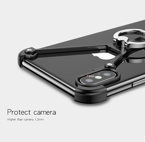 2018 Copertura Del Mobile Per il <span class=keywords><strong>iphone</strong></span> 8 7 <span class=keywords><strong>6</strong></span> più Caso,Del Telefono Del Metallo Per il <span class=keywords><strong>iphone</strong></span> X Con Anello Titolare - Product Image 4