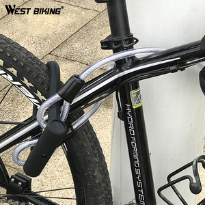 Велосипедный Замок WEST BIKING U-образный, защита от кражи из легированной стали, велосипедный замок, замок с ключом и разблокировкой, замок U-образной формы - Product Image 4